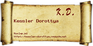 Kessler Dorottya névjegykártya